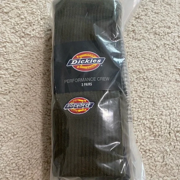 Dickies Tricolor Logo Crew Sock 3-Pack NWT - Picture 3 of 5